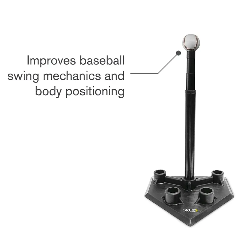 SKLZ 5-Position Adjustable Height Training/Practice Baseball Rubber Tee V2 Black