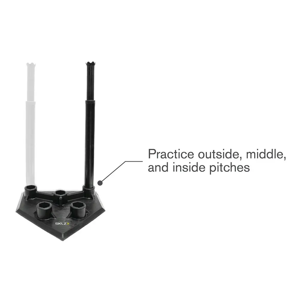 SKLZ 5-Position Adjustable Height Training/Practice Baseball Rubber Tee V2 Black