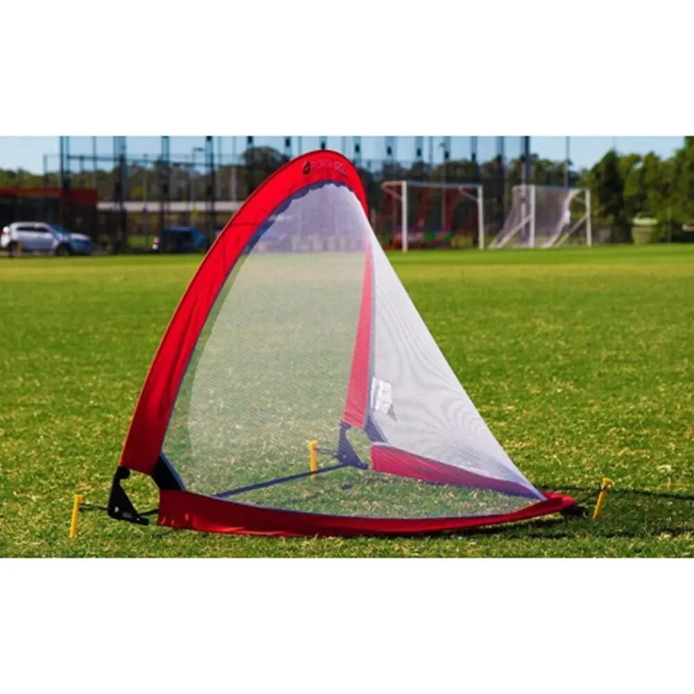 Samba 4ft Round Pop Up Goal Pair Outdoor Sports Training Soccer Football Net Red