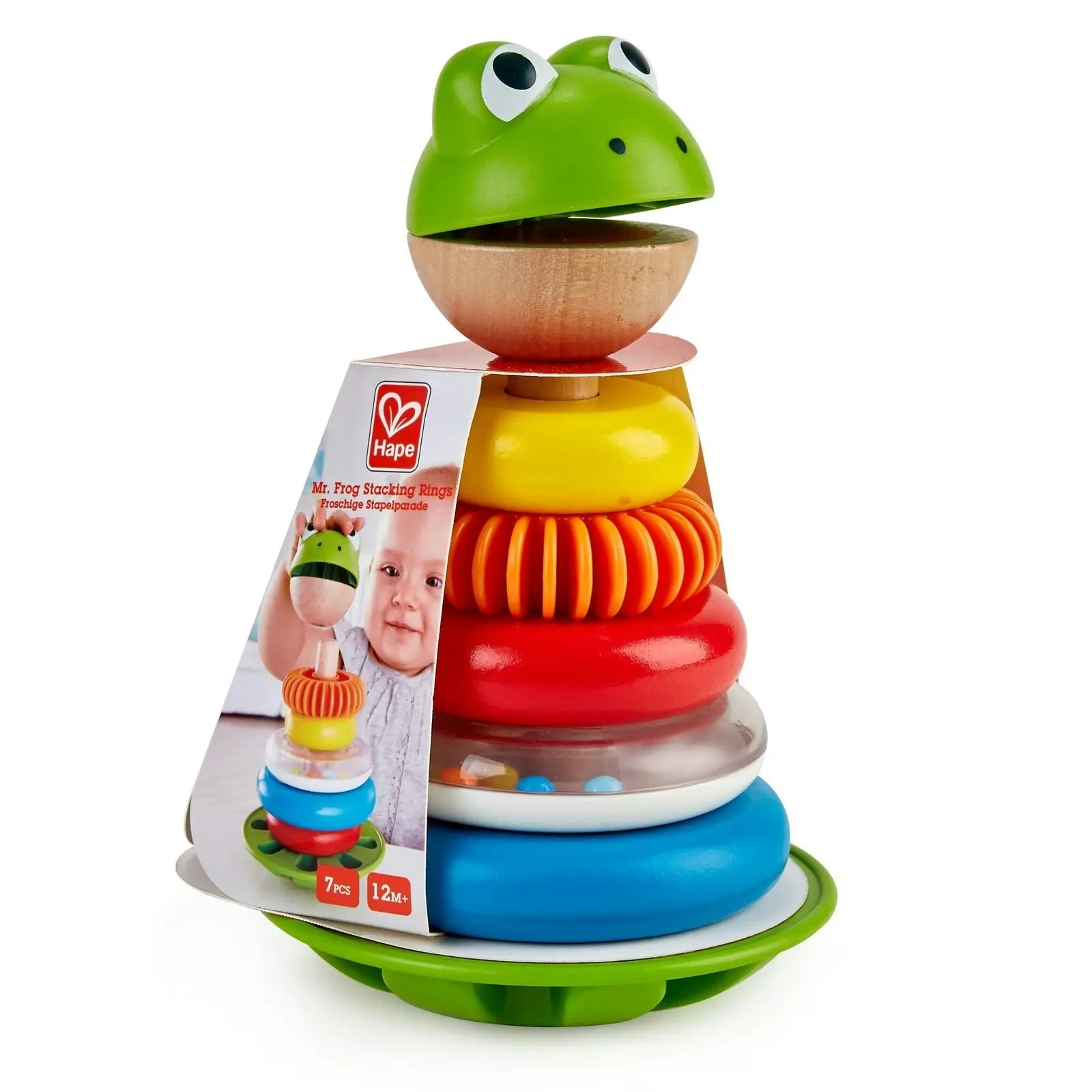 Hape Mr. Frog 19cm Stacking/Building Educational/Activity Rings Infant/Baby 12m+