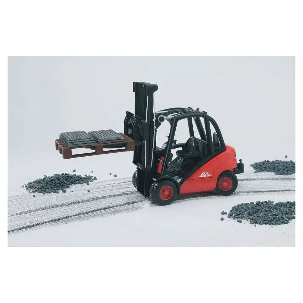 Bruder 1:16 22cm Linde H30D Forklift w/ Pallets Vehicle Kids/Children Toys 3y+