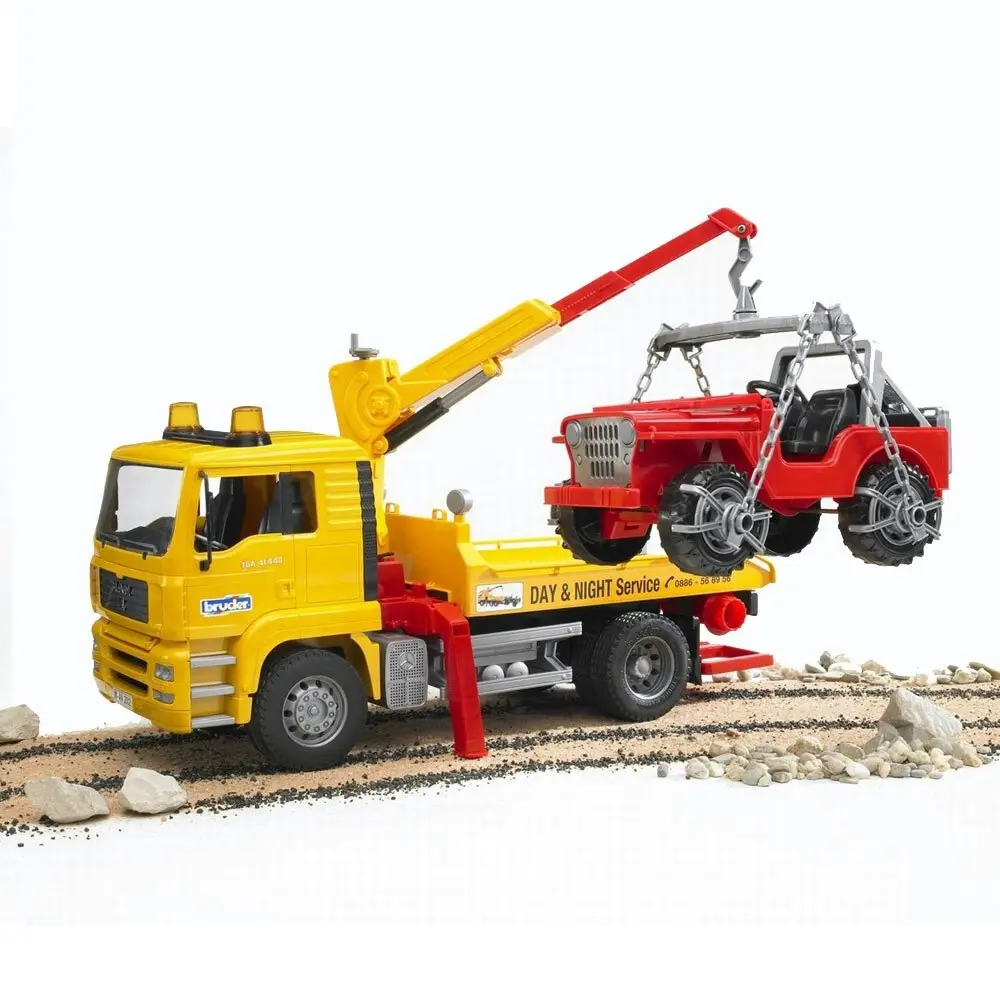 Bruder 1:16 Man TGA Breakdown Tow Truck w/ Cross Country Vehicle Kids 4y+ Toys