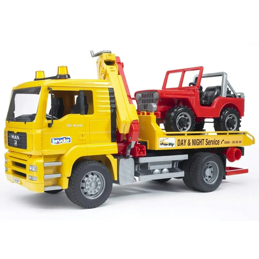 Bruder 1:16 Man TGA Breakdown Tow Truck w/ Cross Country Vehicle Kids 4y+ Toys