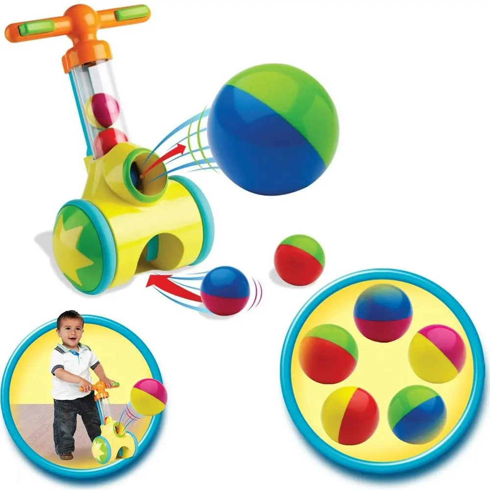 TOMY Pic n Pop Ball Blaster Play Learn Push Along Game Toy for Toddler/Child/Kid