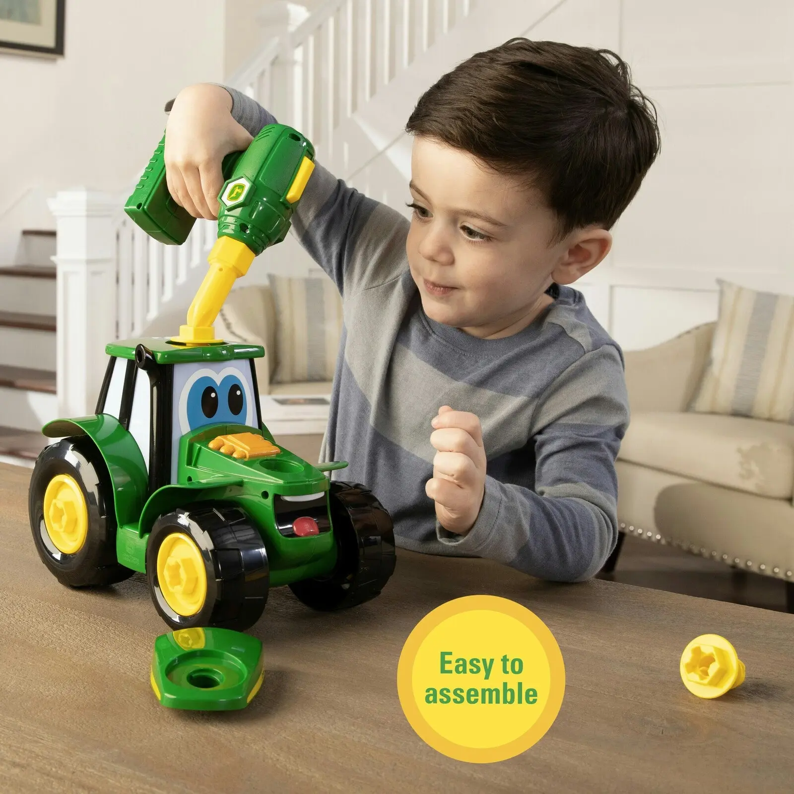 John Deere Build A Johnny Tractor Die Cast Vehicle/Car/Toy/Kids Interactive/Fun