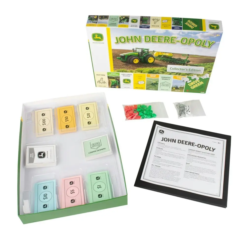 John Deere-Opoly Collector's Edition Kids/Children/Family Board Game Play 8y+