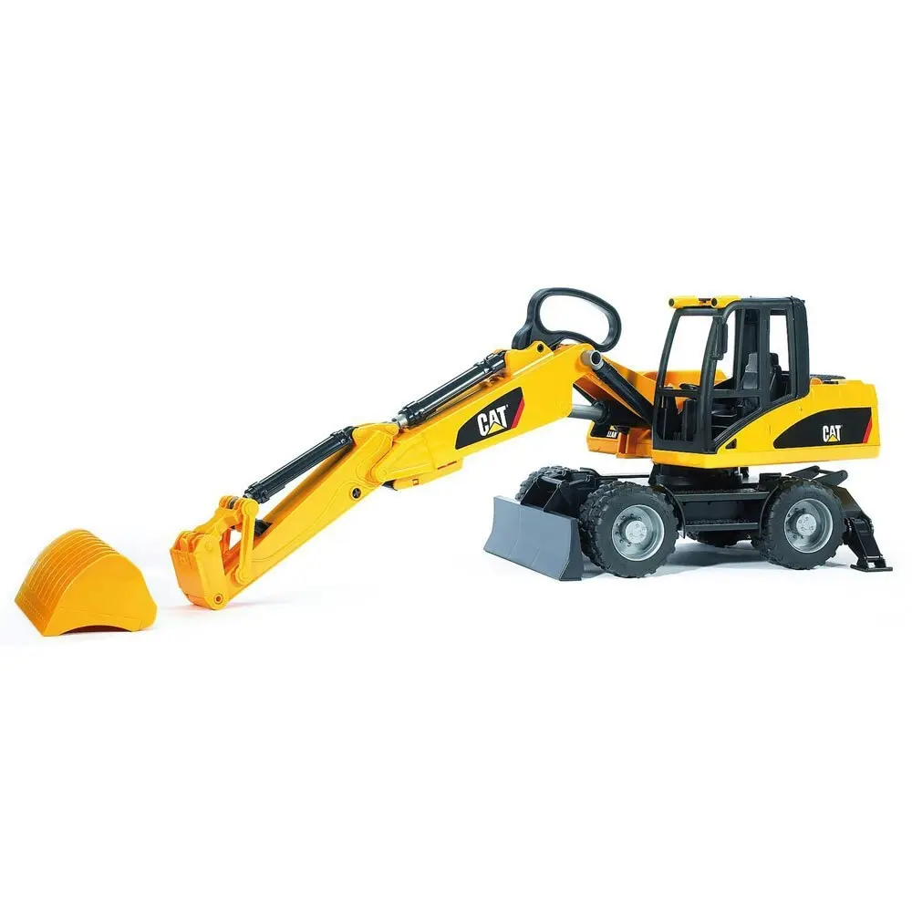 Bruder 1:16 Caterpillar 44cm Wheeled Excavator Toy Loader 4y+ Kids Toy Yellow