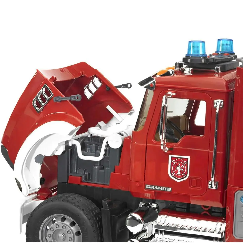 Bruder 1:16 Mack 63cm Granite Fire Engine w/ Slewing Ladder/Water Pump Toy 4yr+