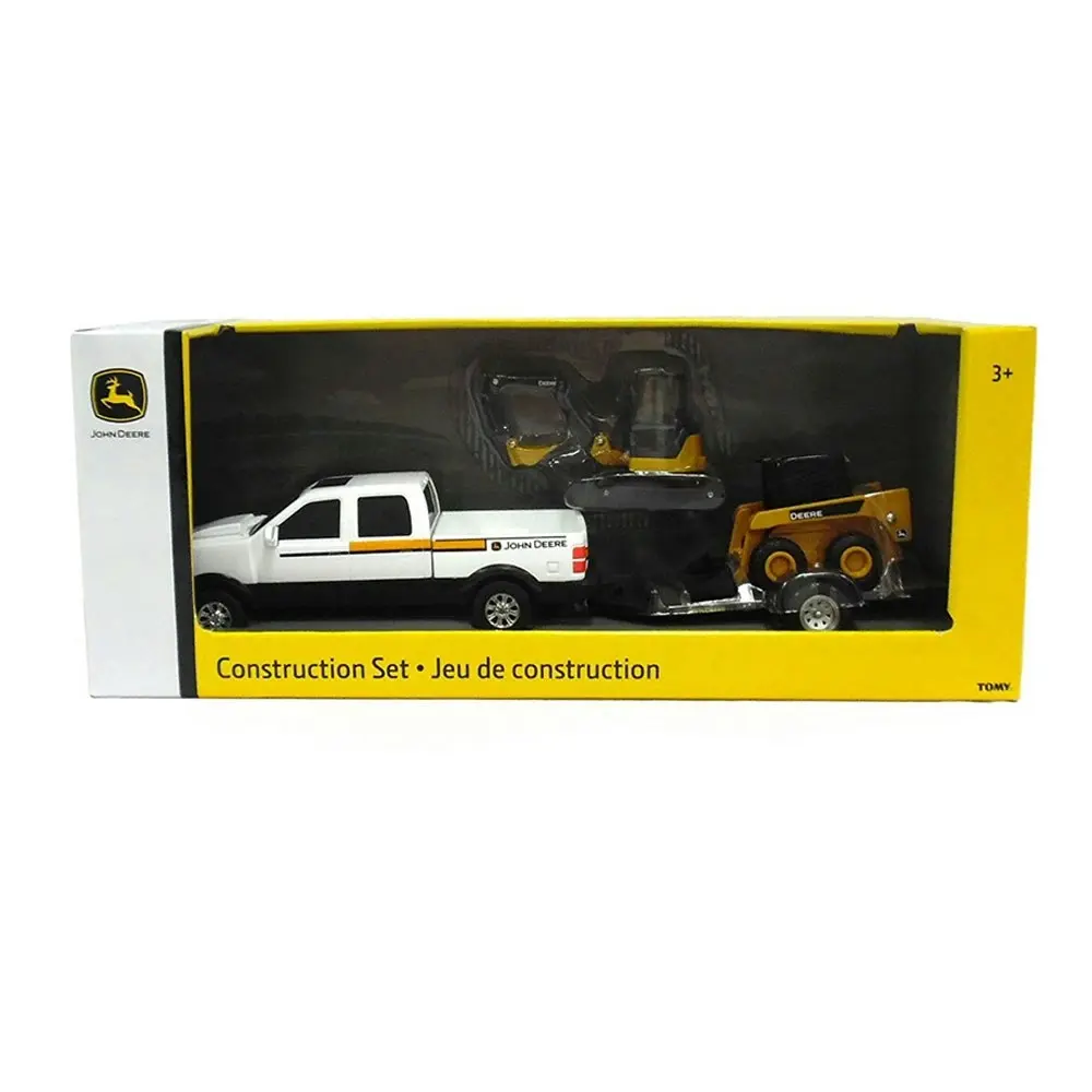 John Deere 20cm Construction Vehicle Set Trailer/Pickup/Mini Trucks Toys Kids