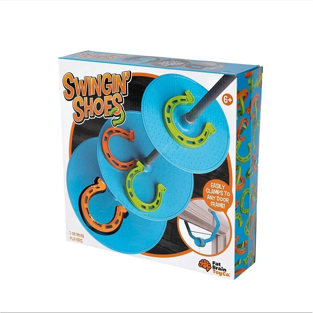 Fat Brain Swingin' Shoes Toy Children/Kids Game 6m+ w/ 8 Horseshoes Assorted