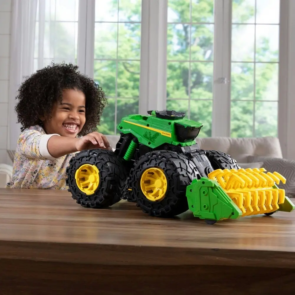 John Deere Kids 45cm Monster Treads Super Scale Combine Children Vehicle Toy 3y+