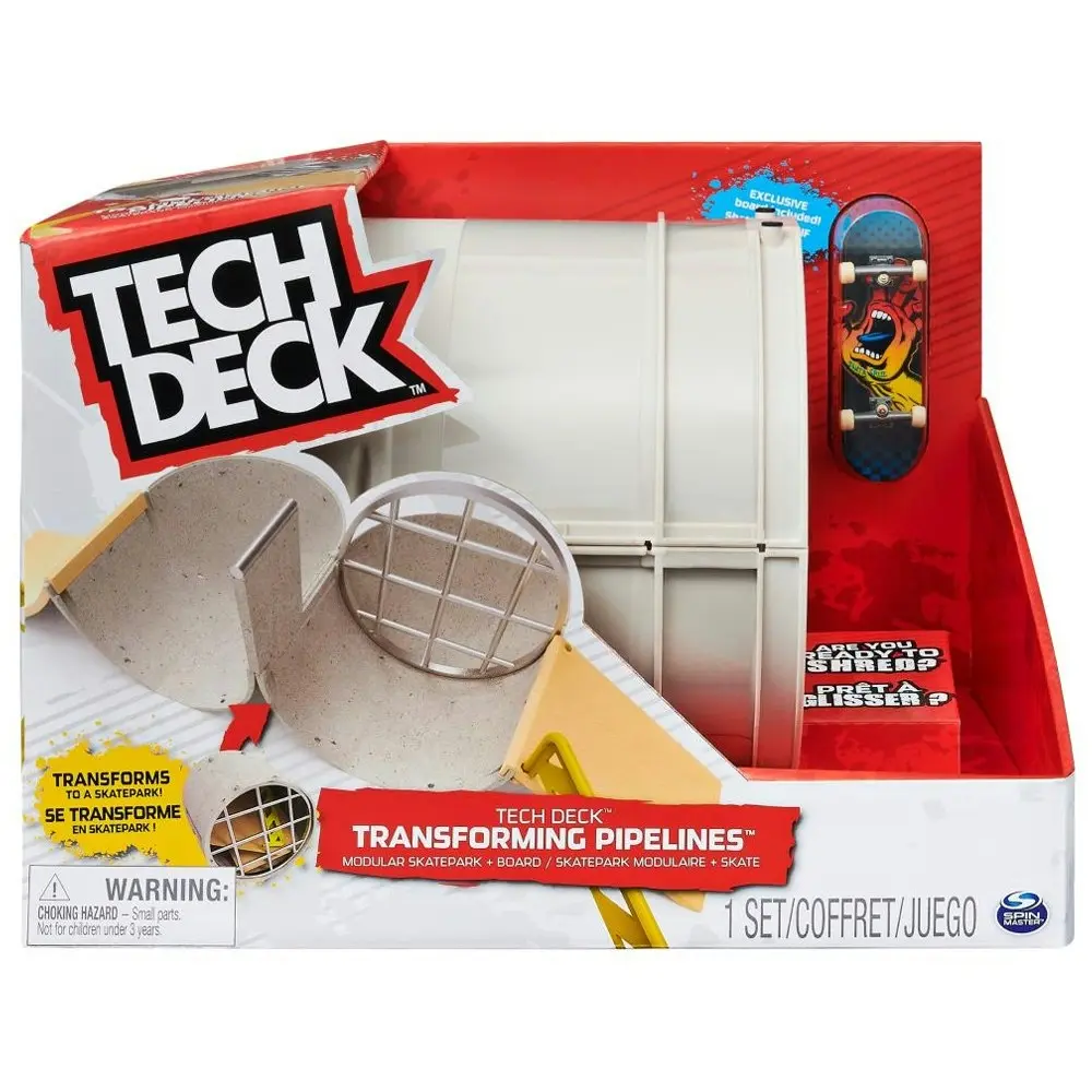 Tech Deck Transforming Pipelines Fingerboard/Skatepark Playset Kids Play Toy 6y+