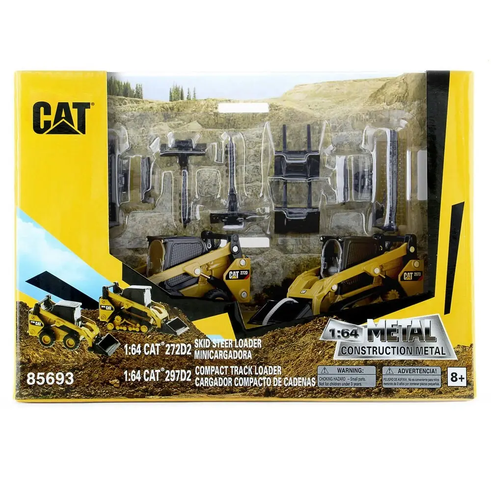 Cat 1:64 Diecast 272D2 Skid & 297D2 Multi Terrain Loader Vehicle Tractor Toy YL