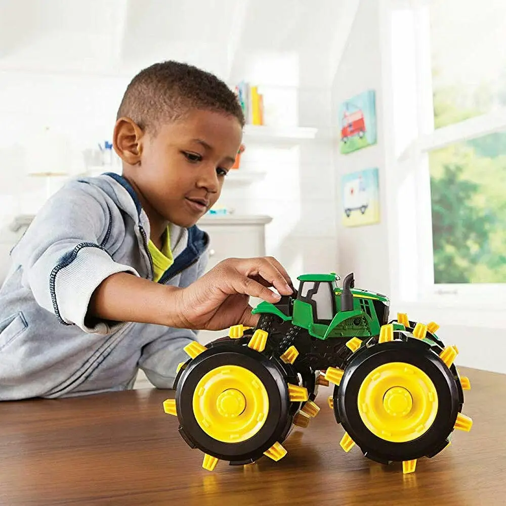 John Deere Monster Spike Treads Tractor/Truck Retractable Wheels Kids Toy/Play