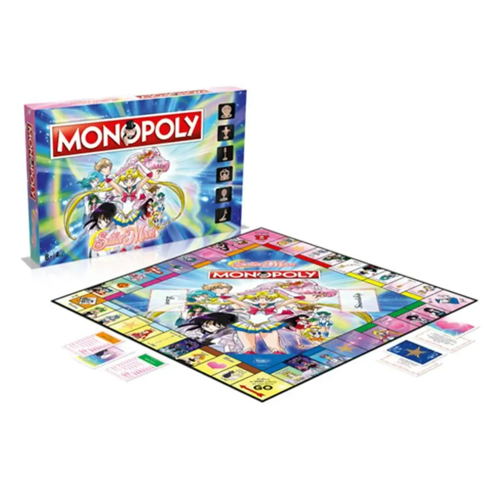 Monopoly Anime Sailor Moon Board Game 8y+ Family/Kids/Adult Play Cards/Money/Toy