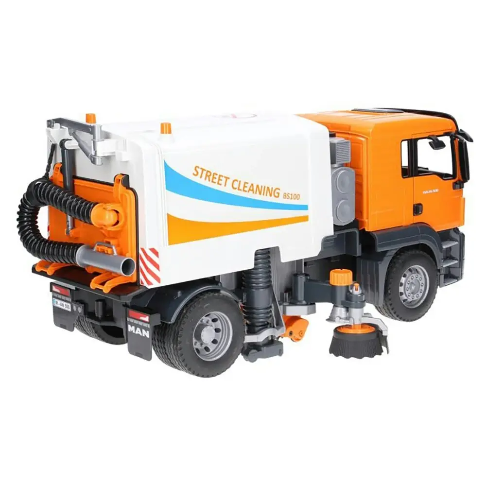 Bruder BS100 1:16 TGS Street Sweeper Cleaning Truck Kids Pretend Play Toy 4y+