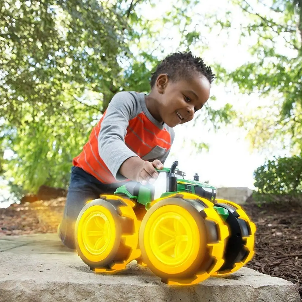 John Deere Monster Treads Lightning Wheels 4WD Tractor/Truck Toy w/ Lights/Sound