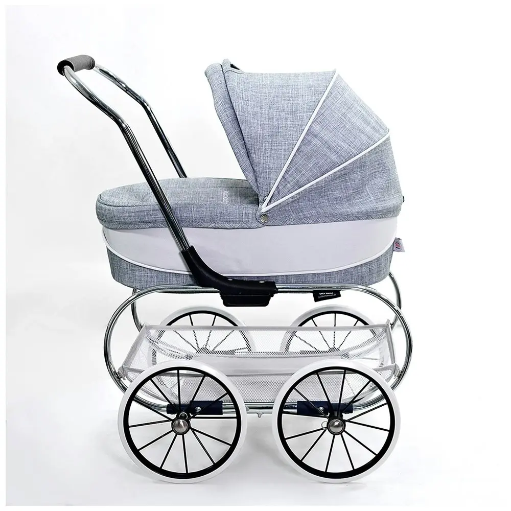 Valco Baby 66cm Just Like Mum Princess Pram/Stroller f/ Dolls Grey Marle 3y+