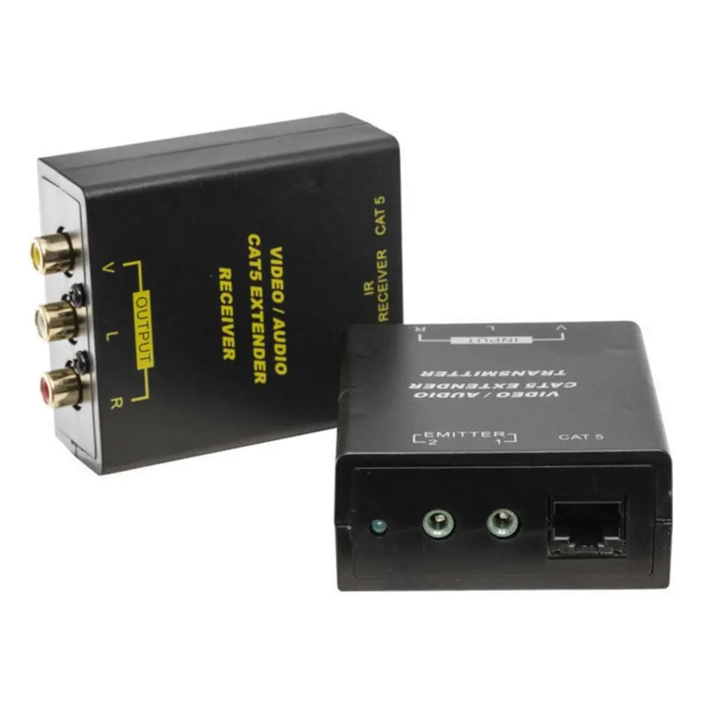 Composite RCA AV Video/Audio Cat5 Extender/IR emitter/Foxtel iQ2/iQ3 Compatible