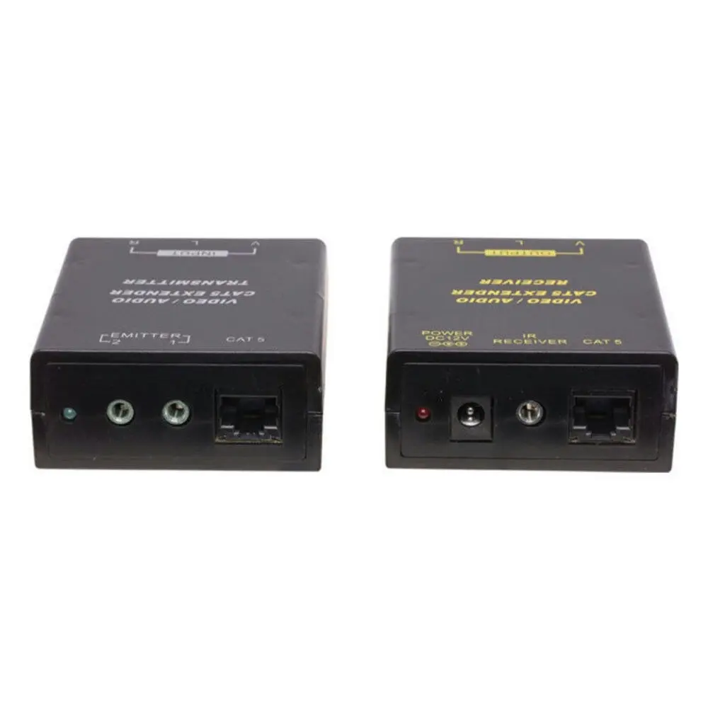 Composite RCA AV Video/Audio Cat5 Extender/IR emitter/Foxtel iQ2/iQ3 Compatible