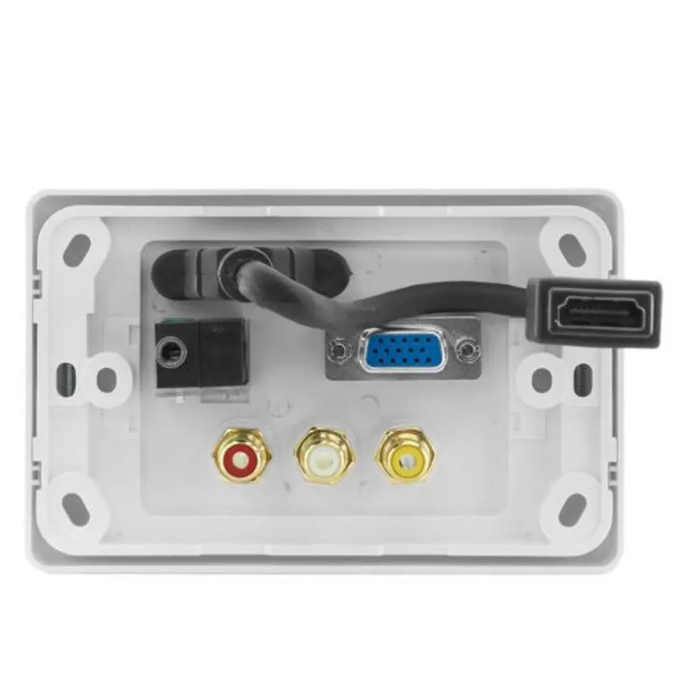 Pro2 PRO1310 HDMI VGA RCA PC Aux 3.5mm AV Audio Wall Plate - Female to female