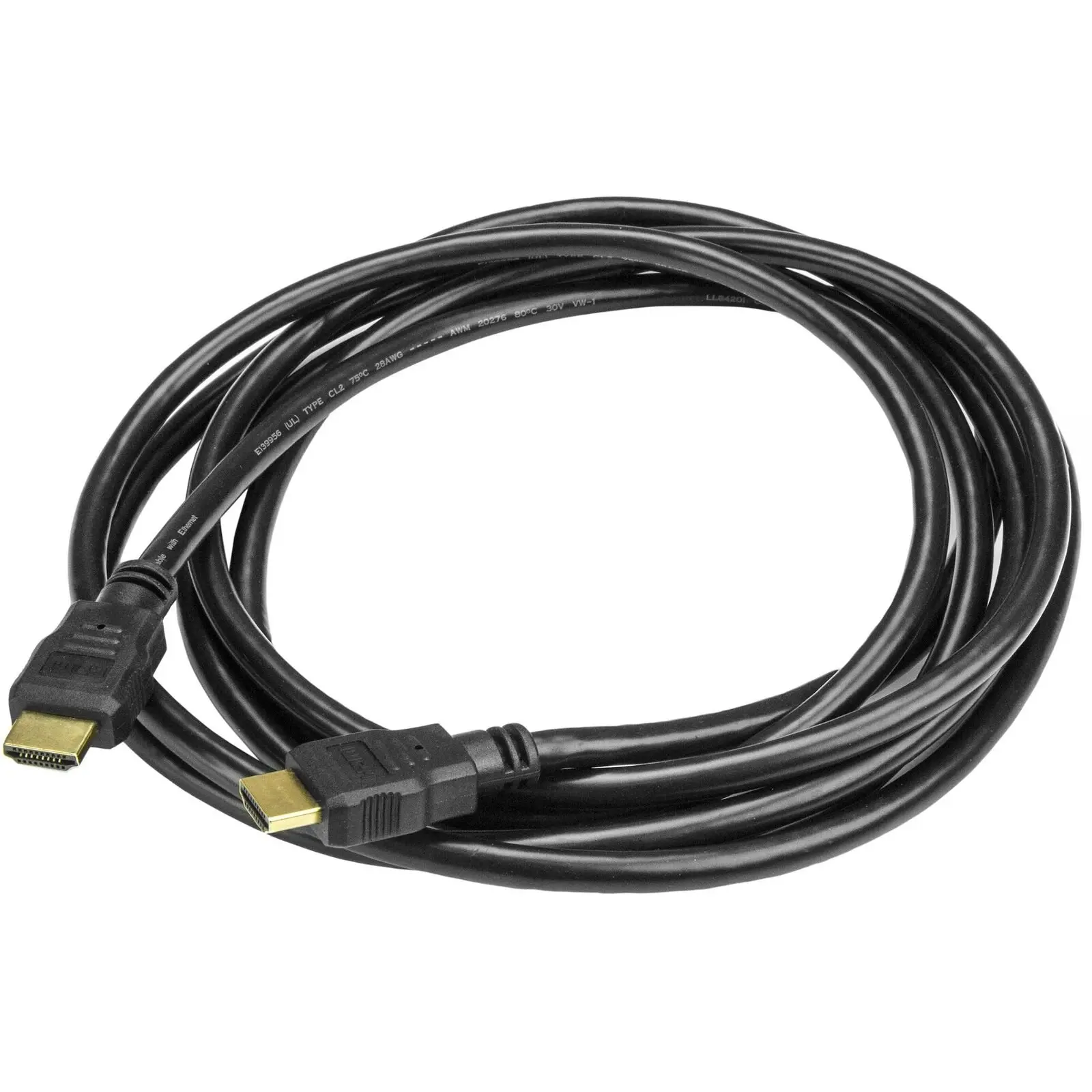 Star Tech 3M 4K/2K UHD Gold Plated Male/Male HDMI 1.4 Cable for HDTV/DVD Black