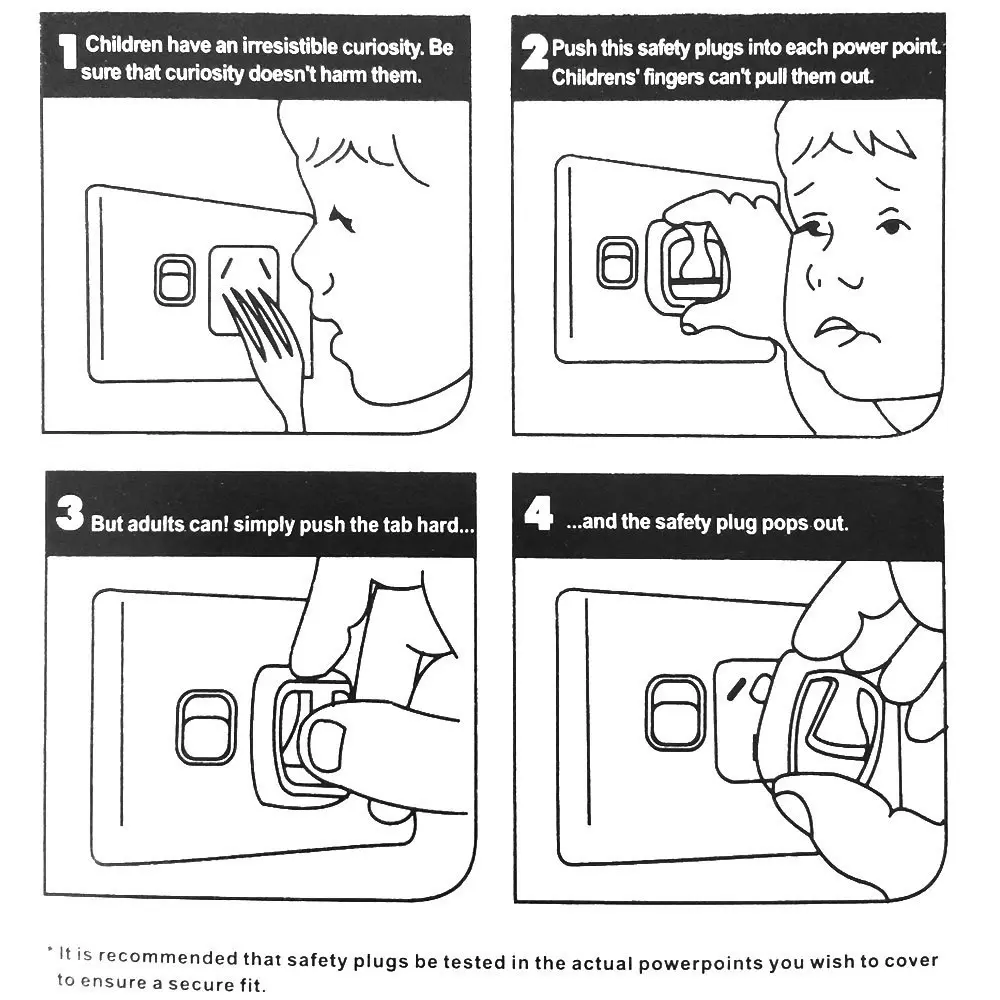 6pc Baby/Child Power Point Cover/Board/Safety Protective Plugs/Outlet/NZ/AU