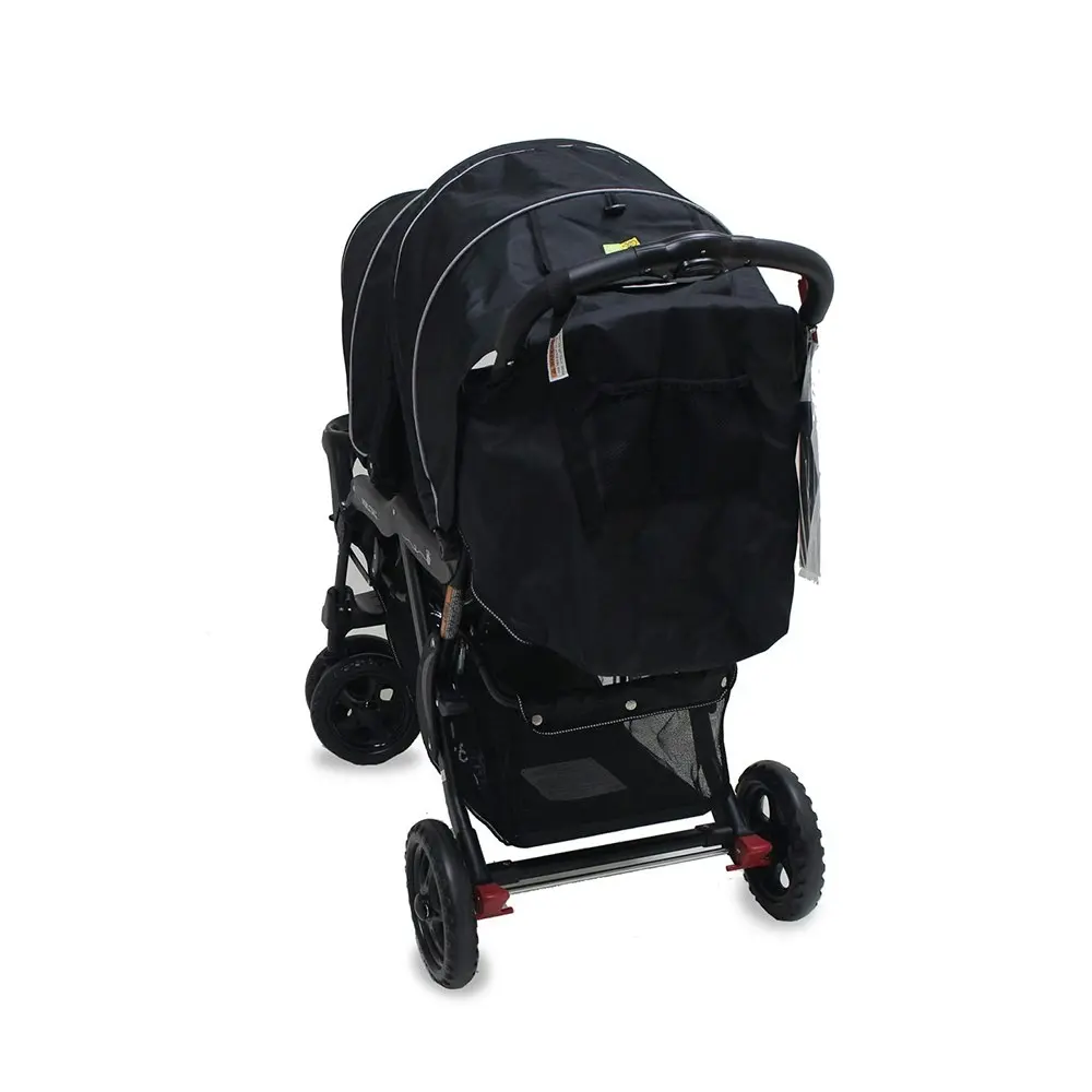 Veebee Doubletake Pram/Tandem Twin Stroller f/ Baby/Infant/Toddler Salt & Pepper