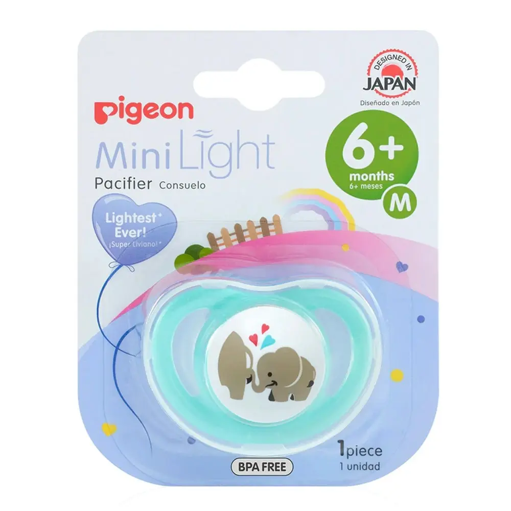 PIGEON Mini Light Weight Pacifier/Dummy Medium Assorted SuSoft Silicone Baby 6m+