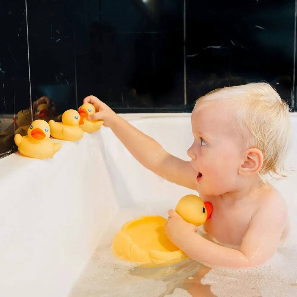 4pc Playgro Floating Rubber Ducks/Duckie Bath/Water Toys For Baby/Toddlers 6m+