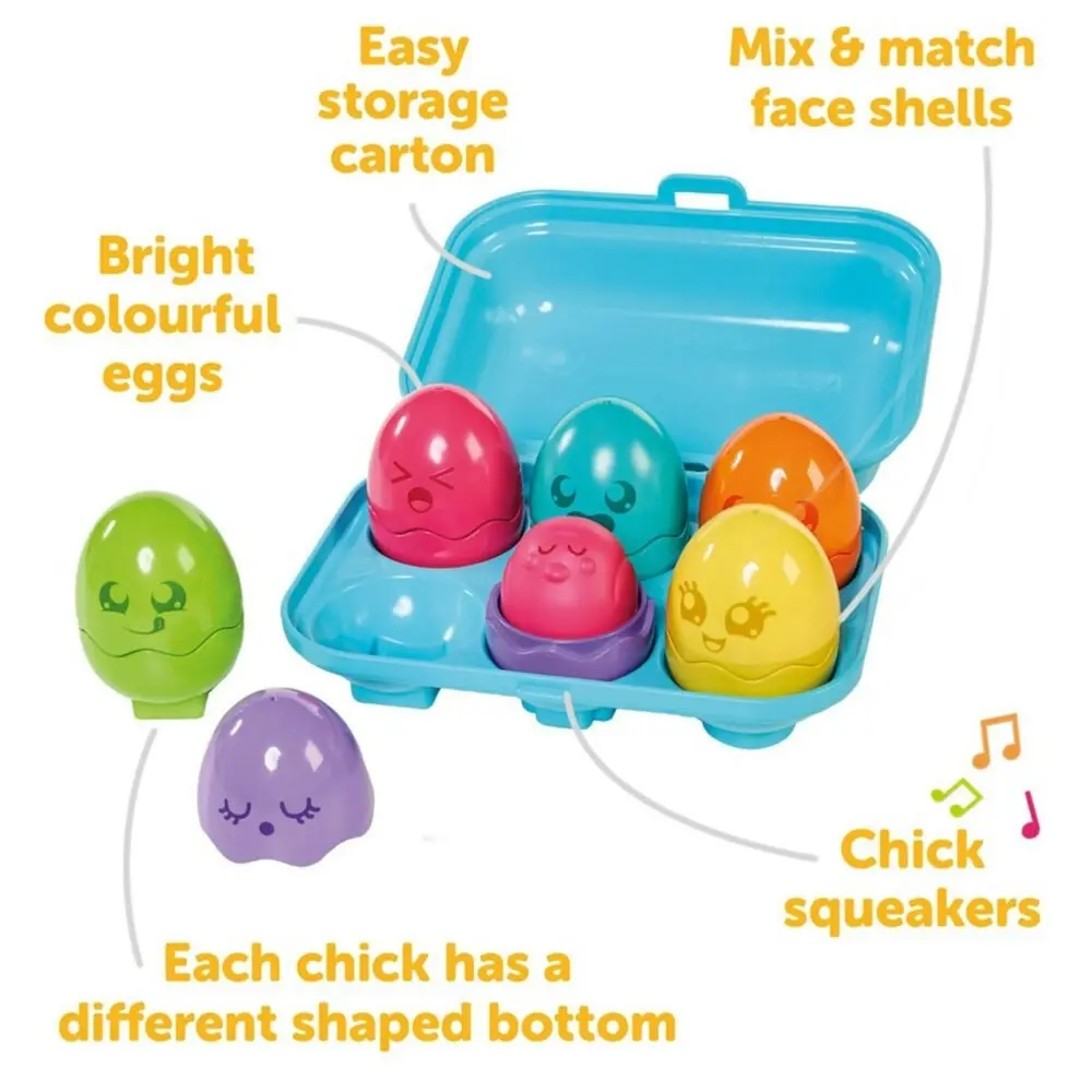 TOMY Toomies Hide & Squeak Bright Chicks Educational Activity Fun Toy Kids 6-36m