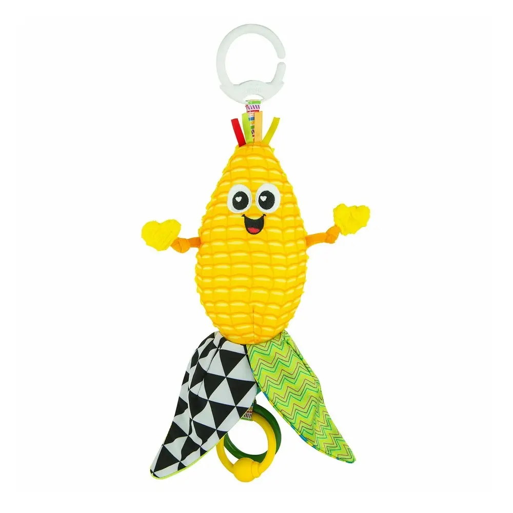 Lamaze Corn E Cobb Clip & Go 37cm Plush Crinkle/Ribbon Interactive Toy Baby 0m+