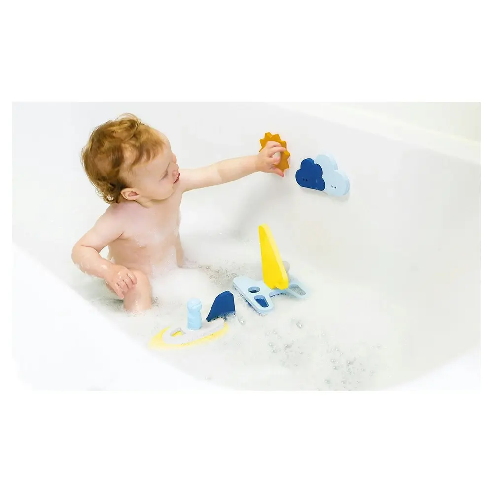 Quut Quutopia Bath Puzzle/Shower Play Water Toys for Kids 10m+ Sail Away