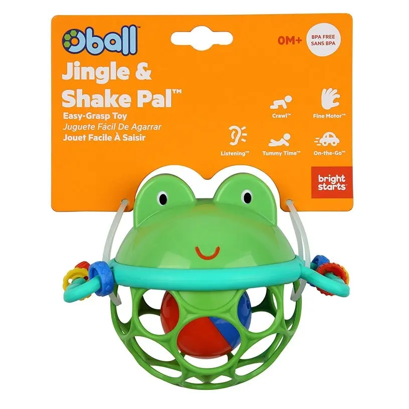 Bright Starts Oball Jingle & Shake Froggy Rattle Toys Pal Kids/Baby/Toddler 0m+