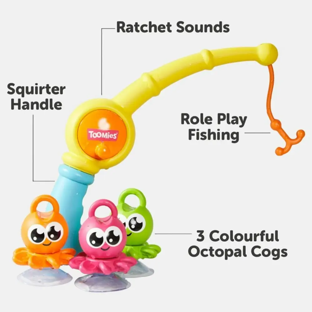 Tomy Toomies 3-In-1 Fishing Frenzy Bath Time Fun Activity Toy Baby/Toddler 18m+