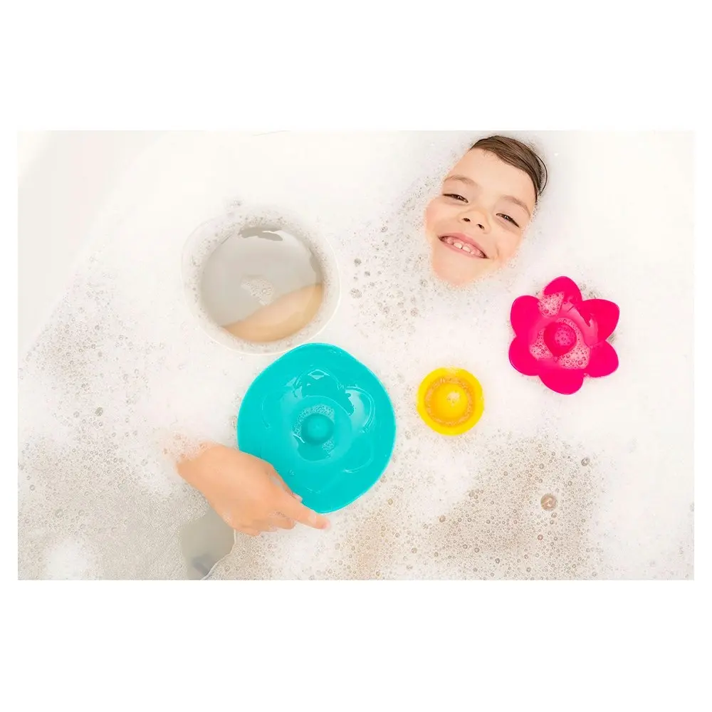 Quut Lili 16cm Bath Water Floating Flower Toys for 0m+ Baby/Kids Blue/Yellow/Red