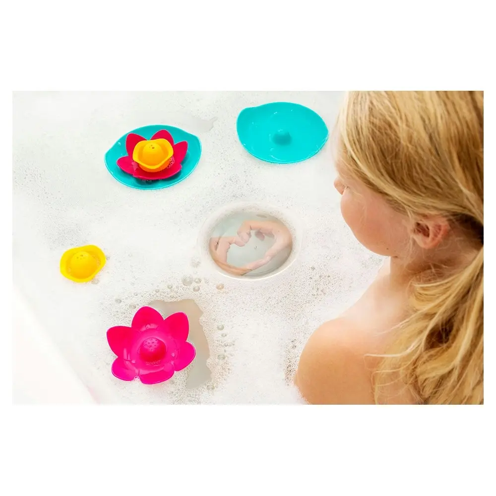 Quut Lili 16cm Bath Water Floating Flower Toys for 0m+ Baby/Kids Blue/Yellow/Red