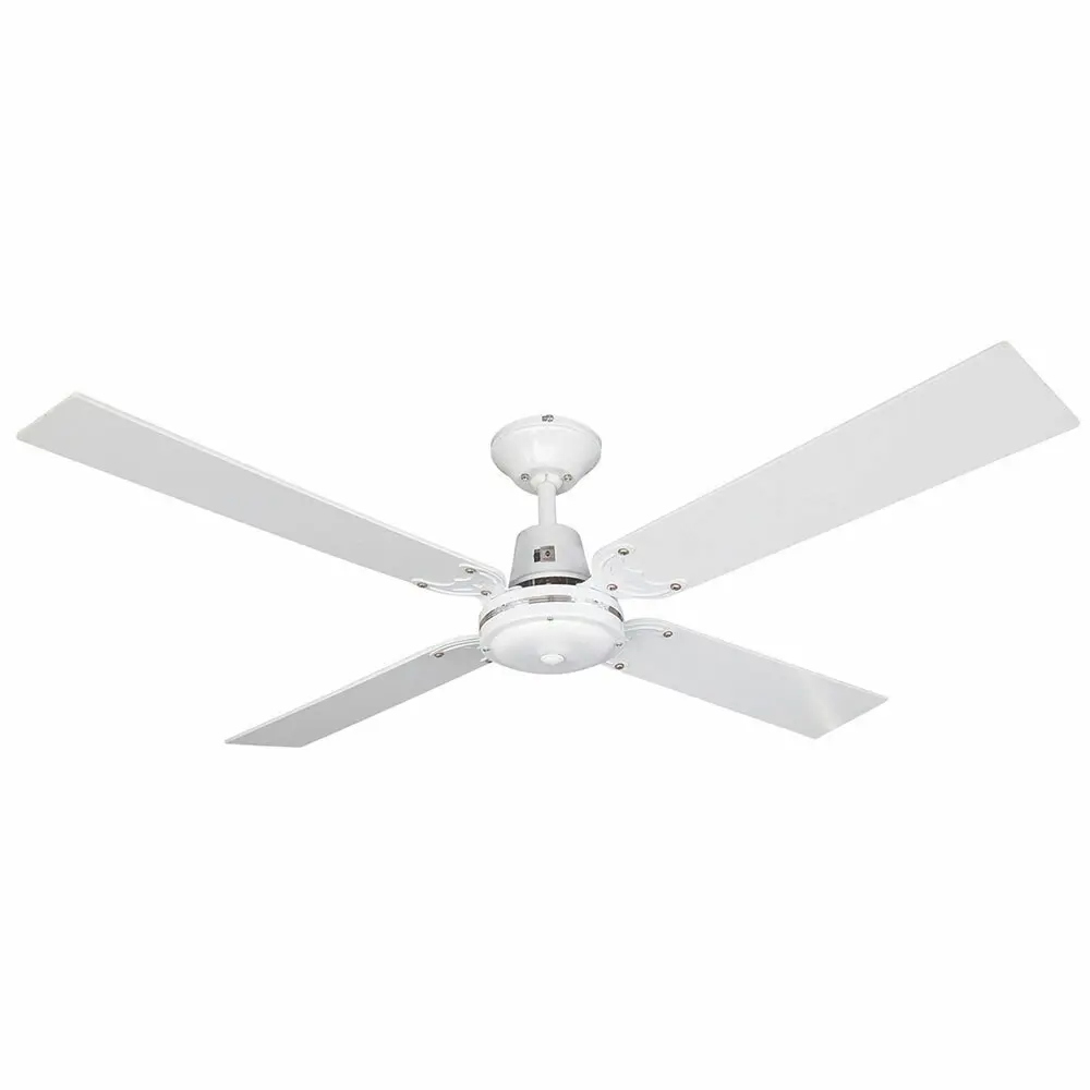 Heller Wesley Air Cooling Ceiling Fan 1200mm 4 Blade Reversible White/Cherrywood