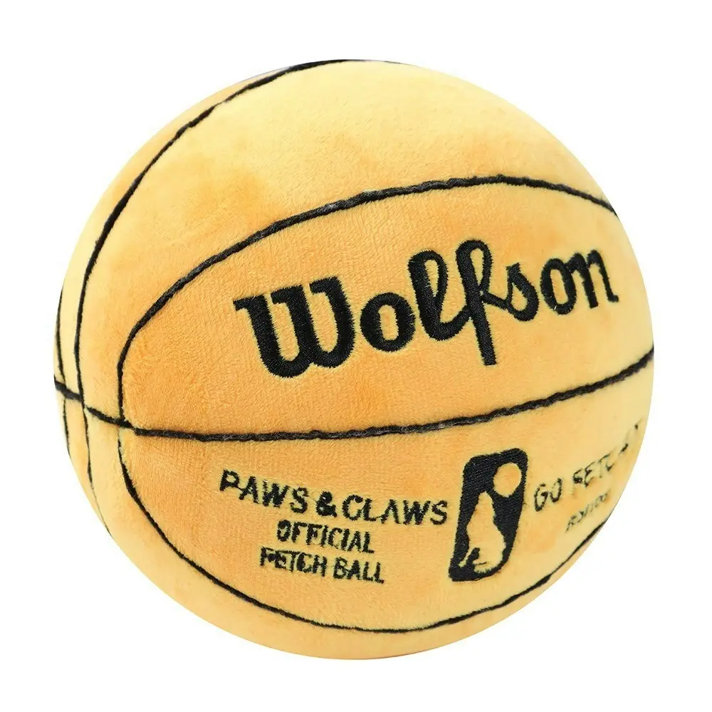 Paws & Claws Wolfson 15cm Basketball Round Ball Plush Outdoor Play Pet Toy Dog