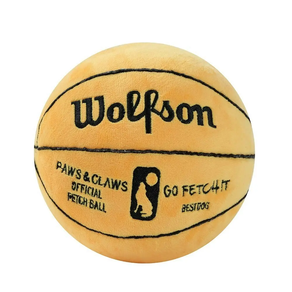 Paws & Claws Wolfson 15cm Basketball Round Ball Plush Outdoor Play Pet Toy Dog