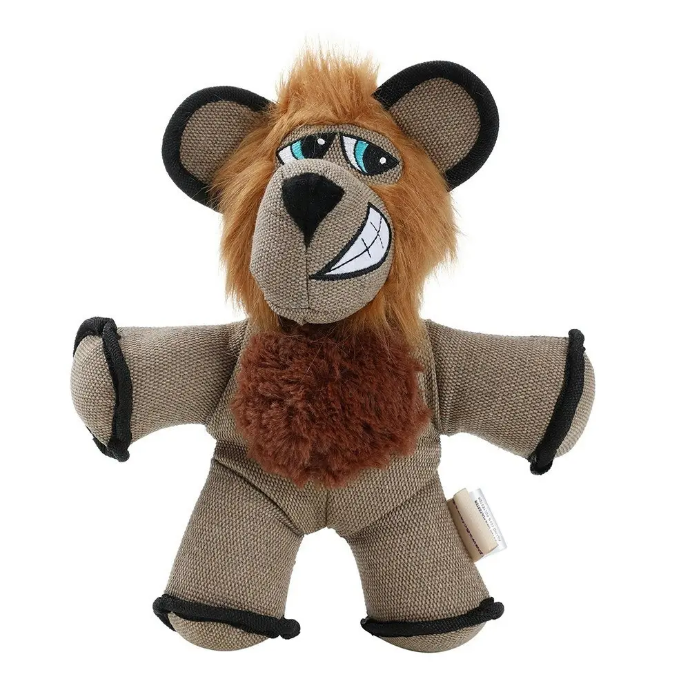 Paws & Claws 32cm Super Tuff Buddies Oxford Pet Interactive Toy Lion w/ Squeaker