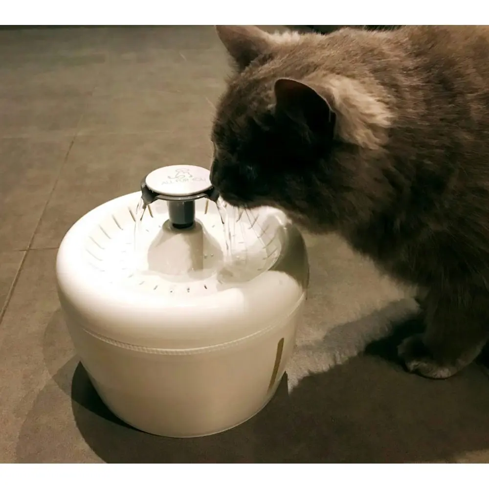 All Fur You Whisper Pet Cat/Dog Water Drinking Fountain Water Dispenser White