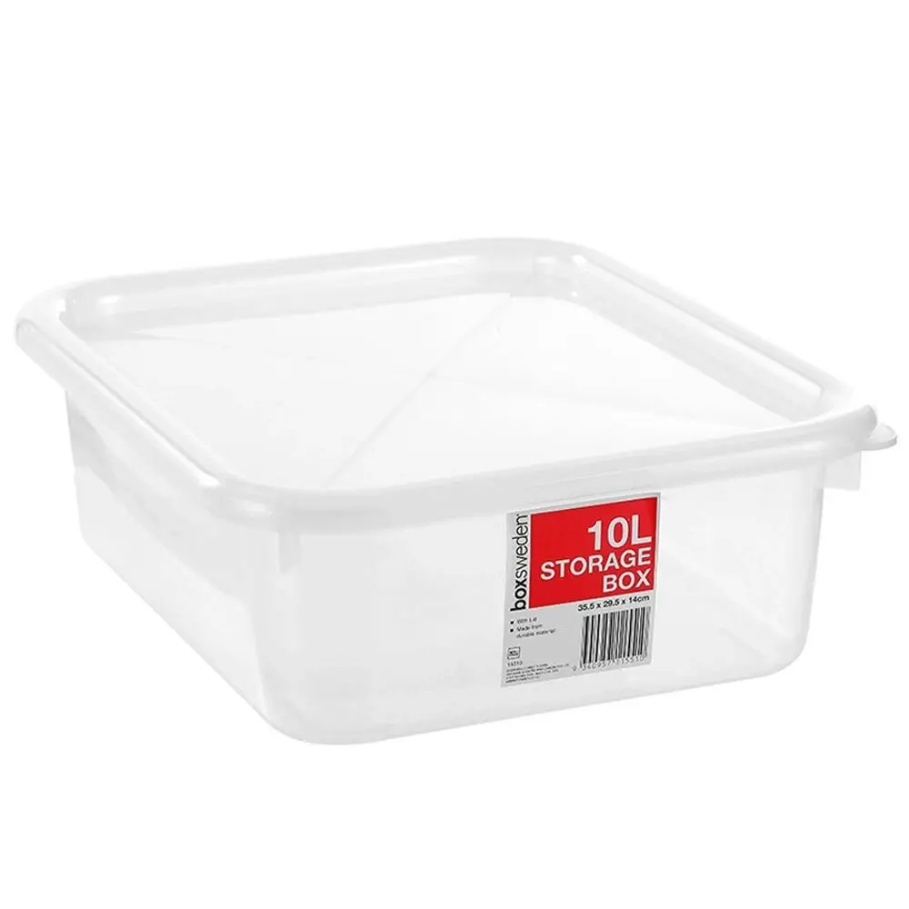 Boxsweden 10L Storage Container 35.5cm Home Organiser w/ Lid Holder Assorted