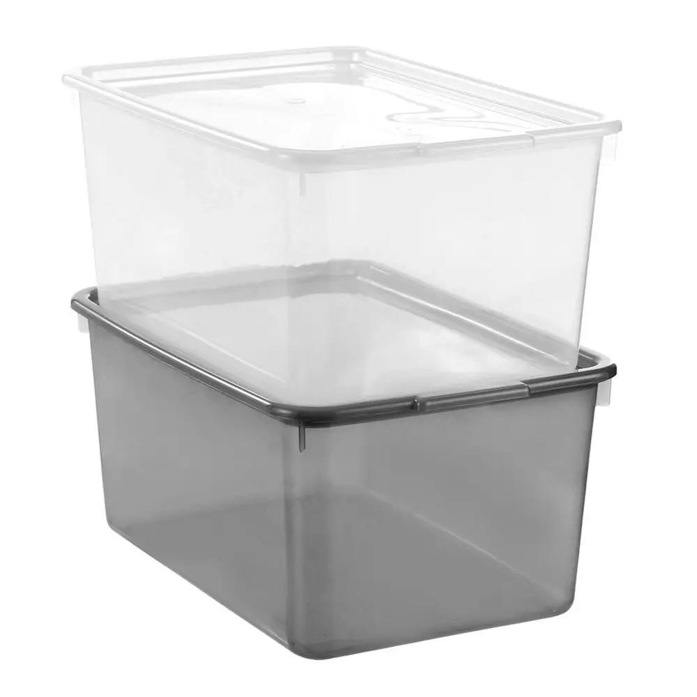 Boxsweden 20L Storage Box Container 45cm Home Organiser w/ Lid Holder Assorted