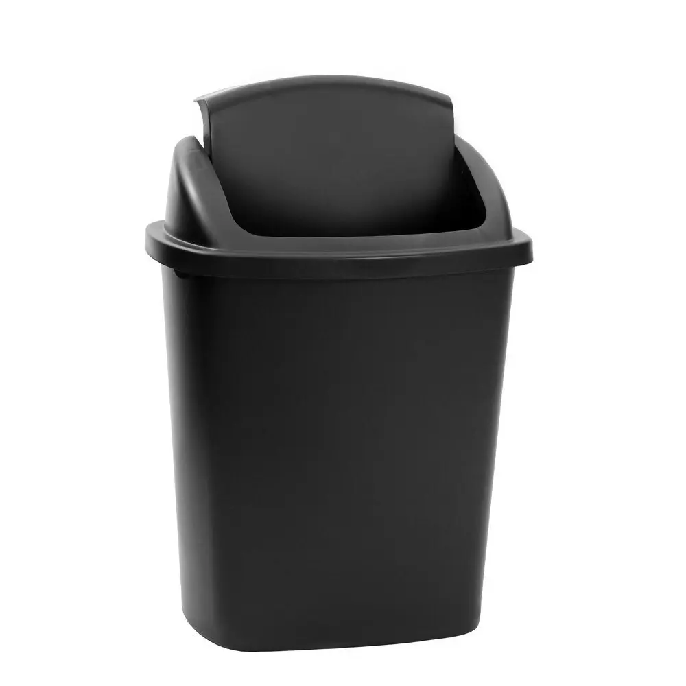 Boxsweden 40L Trash Bin 44x33.5cm w/ Swing Lid Garbage Can Rubbish Waste Basket