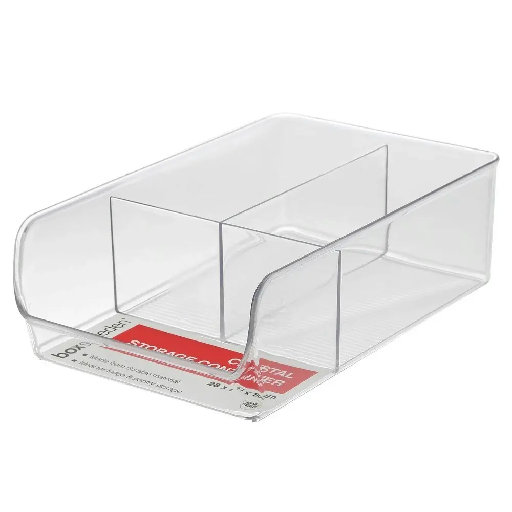 3x Boxsweden Crystal 28cm Storage Container/Compartment Fridge/Pantry Organiser