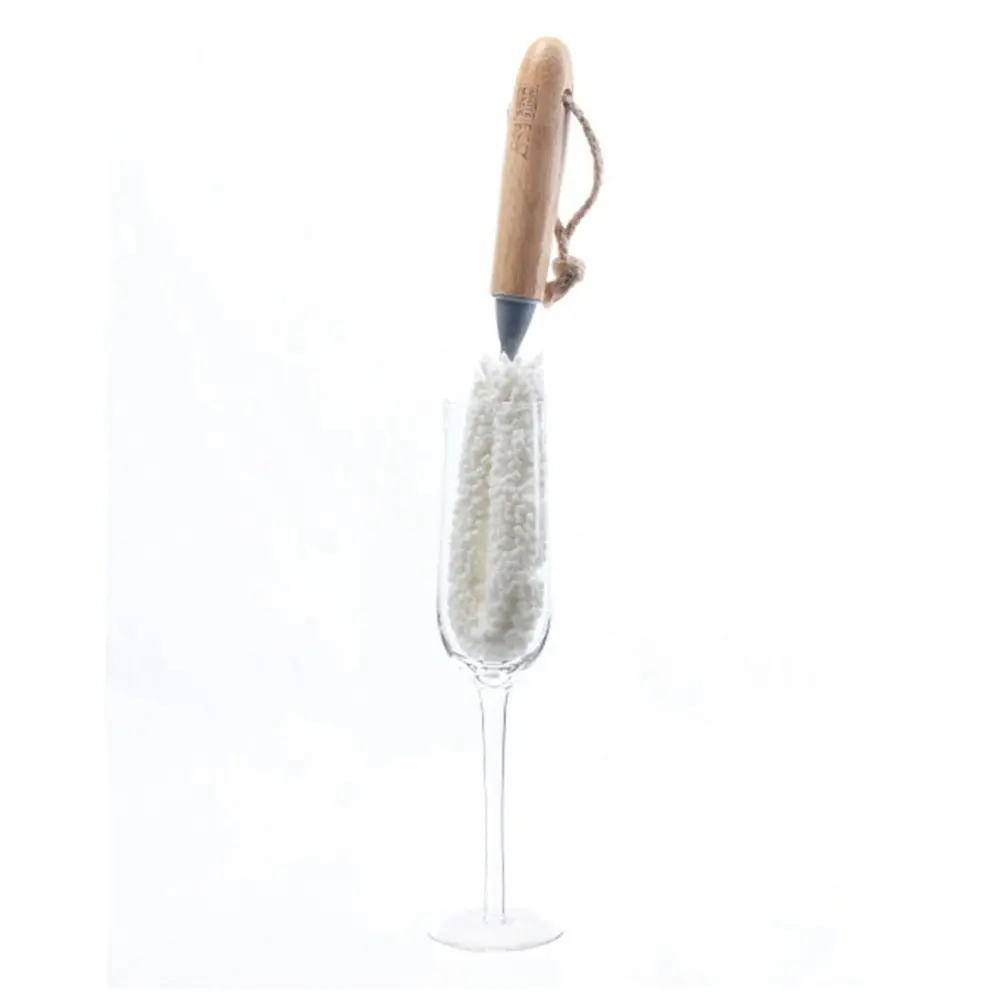 White Magic Eco Basics Bendy Bamboo Wine Glassware Stemware Brush/Scrub 29.5cm