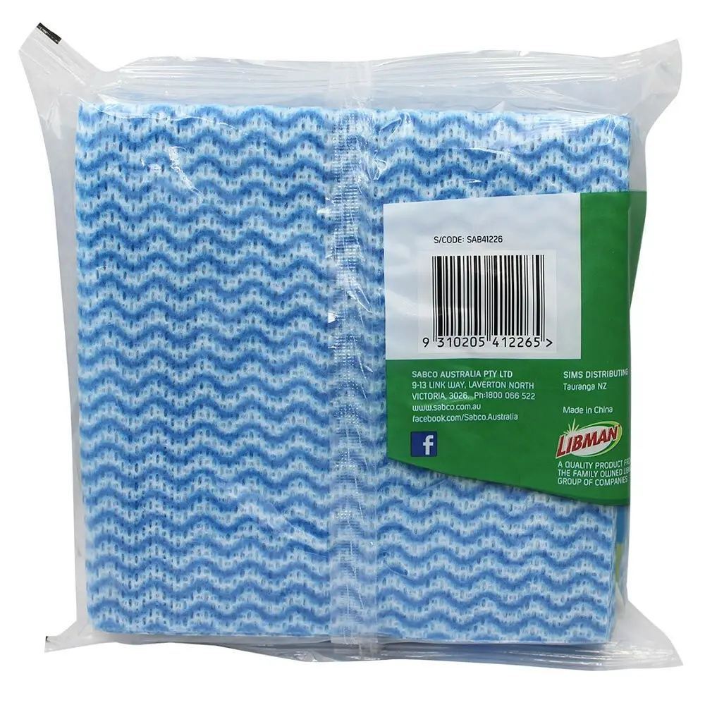 30pc Sabco 30x60cm Antimicrobial Wipes Non Woven Wet/Dry Home Surface Cleaner