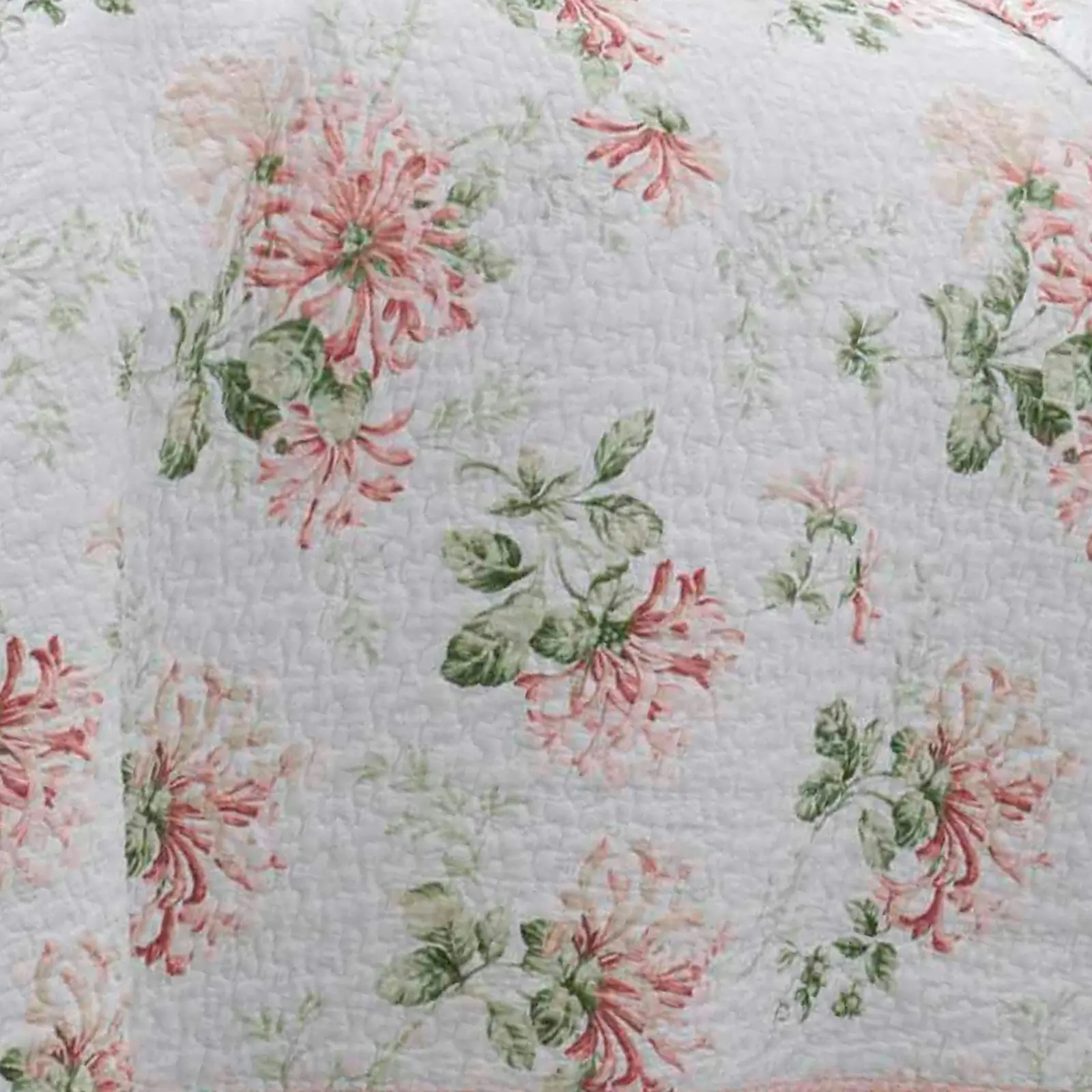 Laura Ashley Queen/King Bed Honeysuckle Coverlet w/ 2x Pillowcases Set Blush