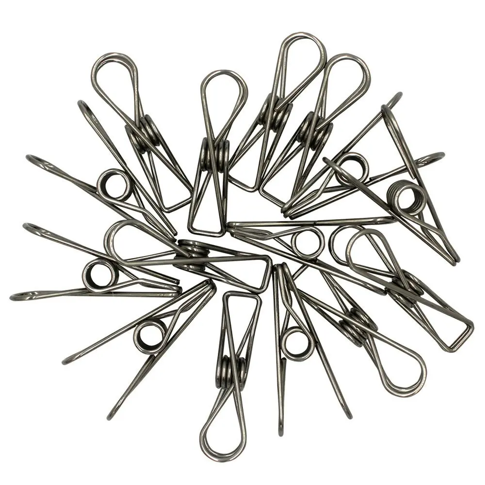 15pc Sabco 11cm Stainless Steel Clothes Pegs Laundry Hanging Pins/Clips Silver